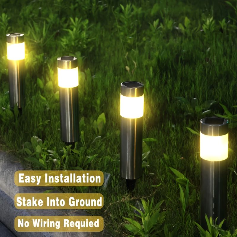 Farola LED Solar moderna para exteriores, sensores de movimiento adecuados para jardín, césped, patio, terraza, iluminación de paisaje, 1/2/4