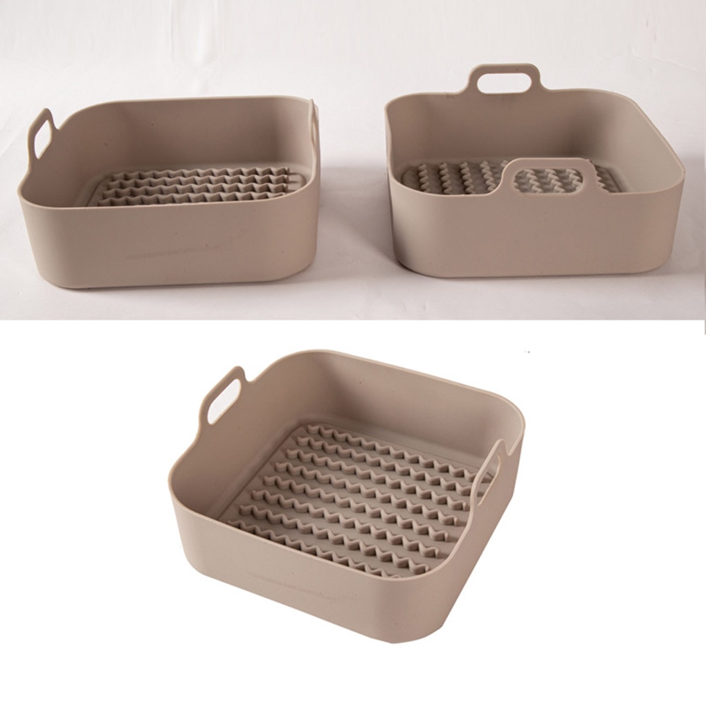AirFryer Silicone Pot Multifunctional Air Fryers Oven Accessories Bread Fried Chicken Pizza Basket Baking Tray FDA Baking Dishes