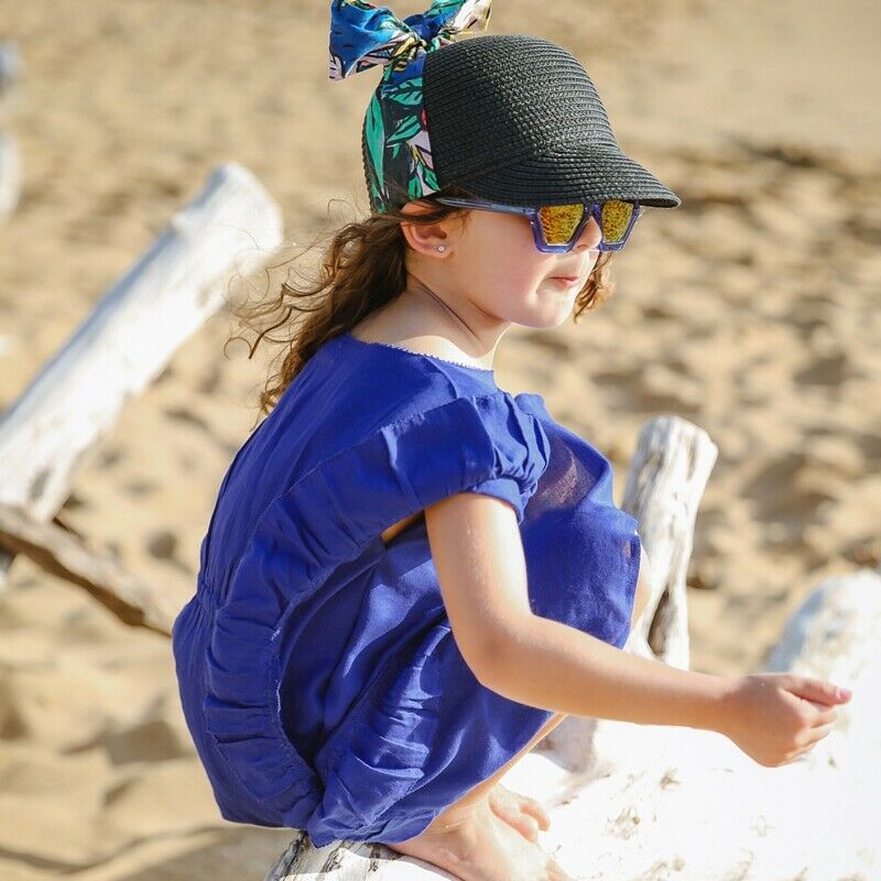 Las niñas de playa Floral ropa bebé niñas playa Vestido tipo pareo Boho blusa camisa playa cubre Top 1-4Y
