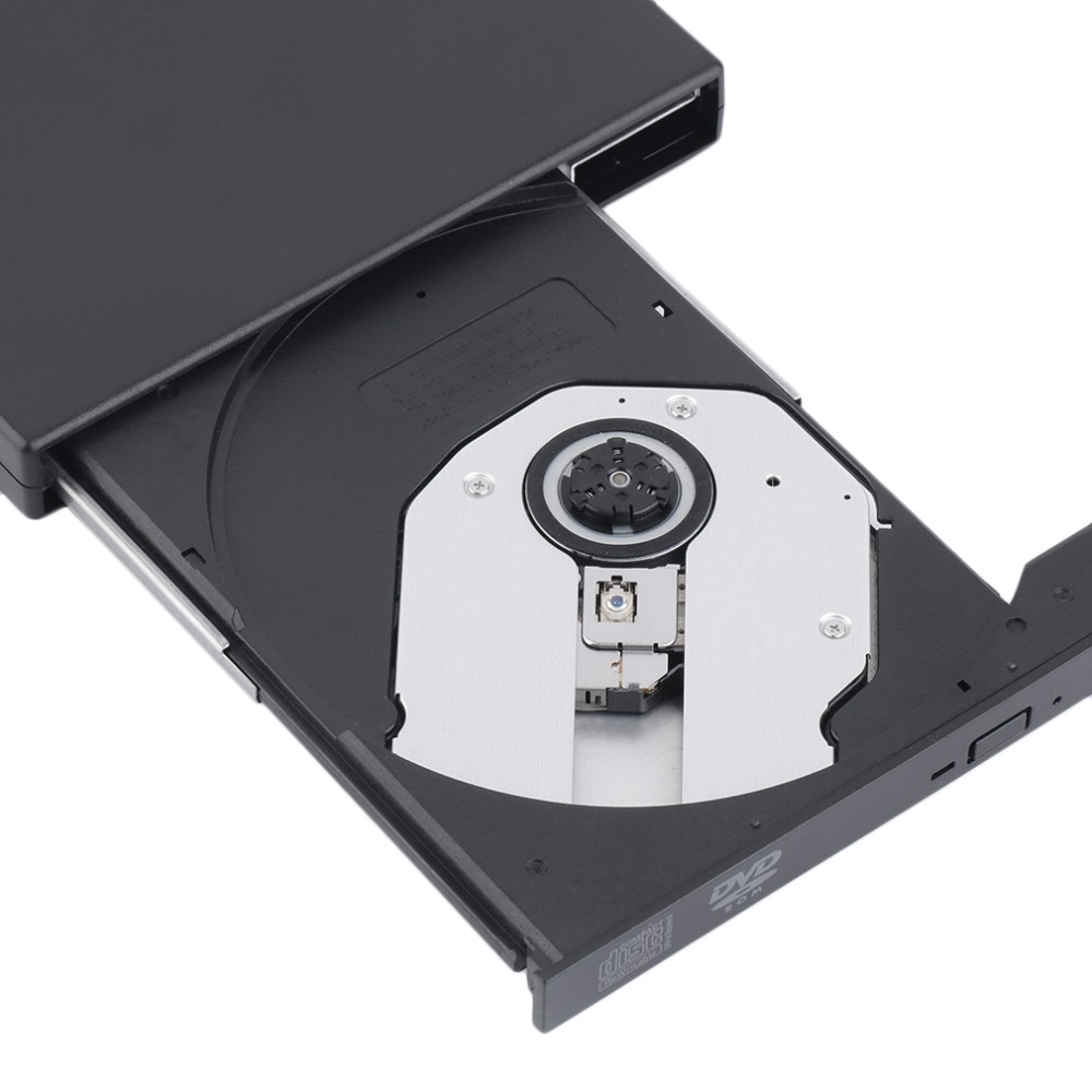 Unidad óptica externa delgada USB 2,0, Combo de DVD, reproductor de ROM, grabador de CD-RW, Plug and Play, para Macbook, portátil, PC de escritorio