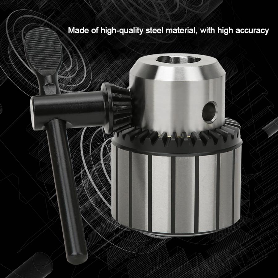 Heavy Duty Key Type Drill Chuck 0.6-6/1-10/1-13/1-16/3-16/5-20mm Clamping Range Taper Mounted Drill Chuck