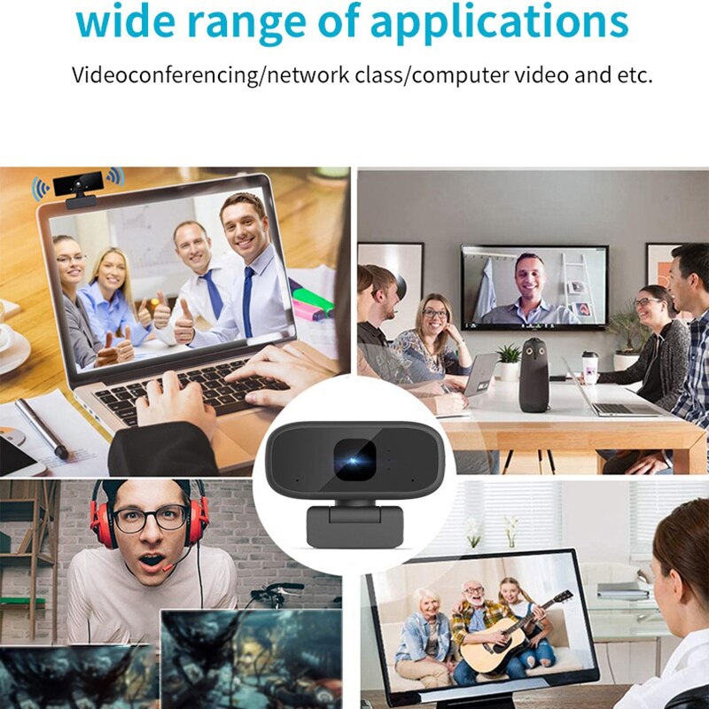 USB Computer Camera 1080P Home HD Camera Desktop Computer Camera Webcam with Microphone for Pc Computer