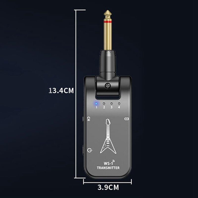 WS1 2.4G Wireless Guitar System Transmitter Receiver 4 Channels 2.4G Guitar Wireless System for Electric Guitar