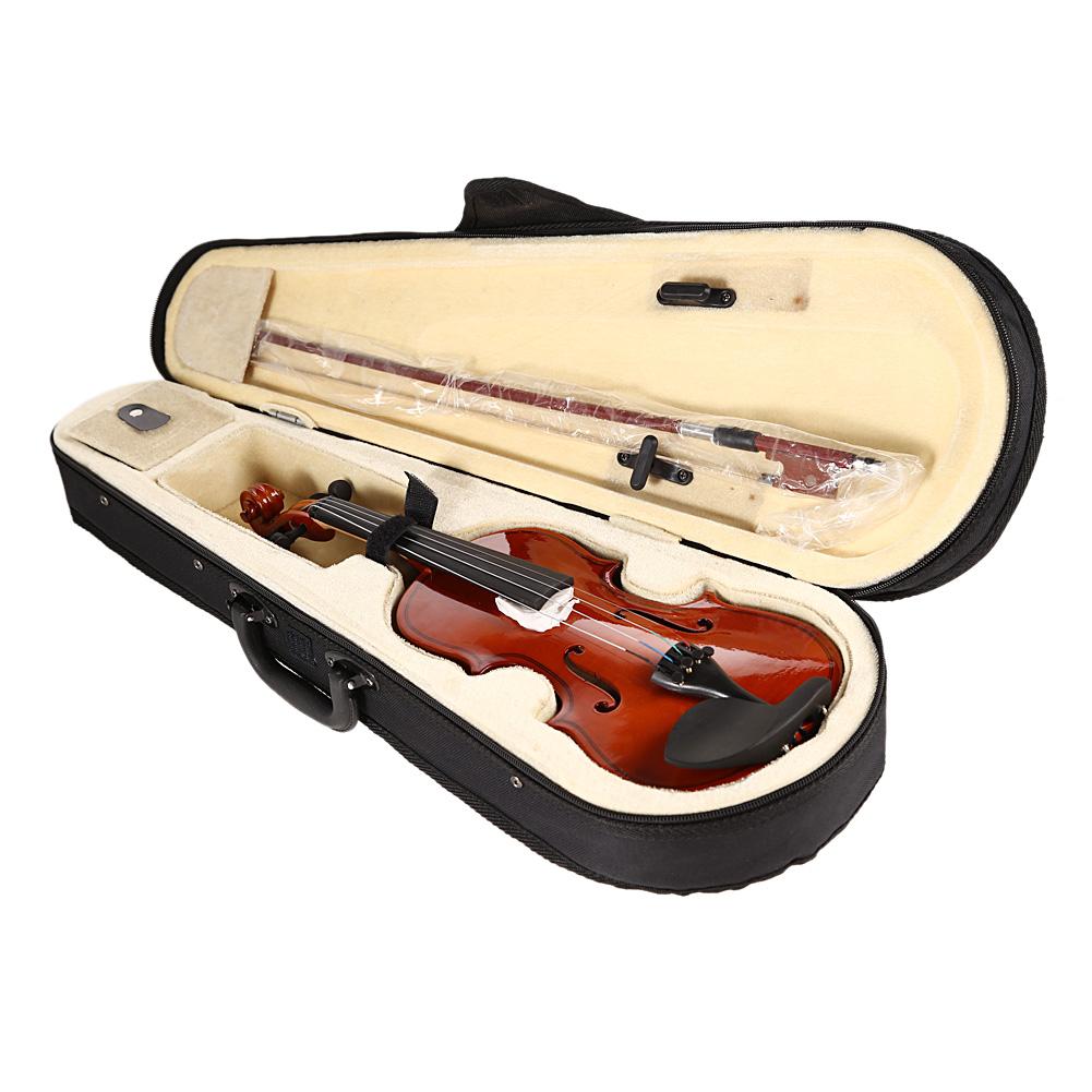 1/8 schiene Helle Akustische Violine Geige mit Kolophonium fallen Bogen Schalldämpfer Bausätze matt für freundlicher Studenten Anfänger fallen Stumm Bogen saiten