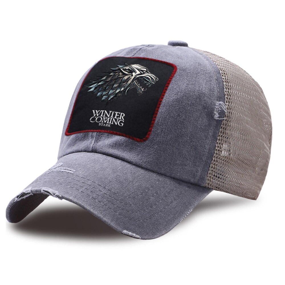 Skarp vinter kommer baseballkasket unisex afslappet baseballkasket åndbar bomuld ridesolhatte sommer udendørs snapback hat: Grå 6