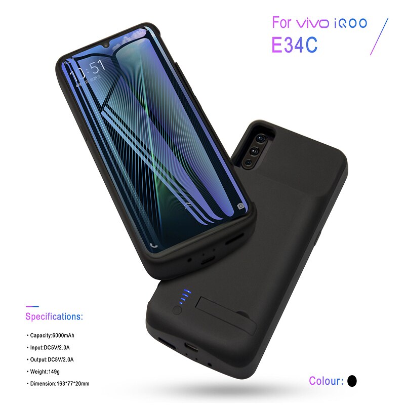 Xncorn Acculader Gevallen Voor Vivo Iqoo Pro Terug Clip Batterij Houder Mobiele Stroom Snel Opladen Draadloos Opladen Case