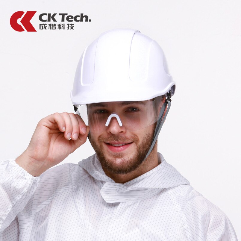 CK Tech. Safety Helmet With Protective PC Glasses ABS Construction Helmets Work Cap Engineering Power Rescue Working Hard Hat