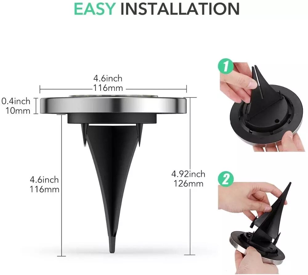 4Pack Solar Tuinverlichting 12/16/20LED Solar Grond Lichten Waterdichte Licht Ondergrondse Sensing Landschap Verlichting Voor gazon Pathway