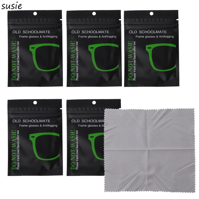 5Pcs Reusable Anti-Fog Wipes Glasses Pre-moistened Antifog Lens Cloth Defogger X7YA