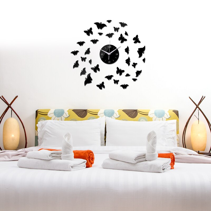 Specielle ur wallstickers spejl akryl quartz ur smuk moderne reloj de pared horloge vintage