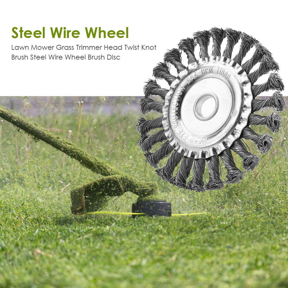 Rotary Joint Wire Wheel Twist Knot Steel Universal Grass Weeding Tool Brush Disc Easily Carrying Part Eco-friendly Tool