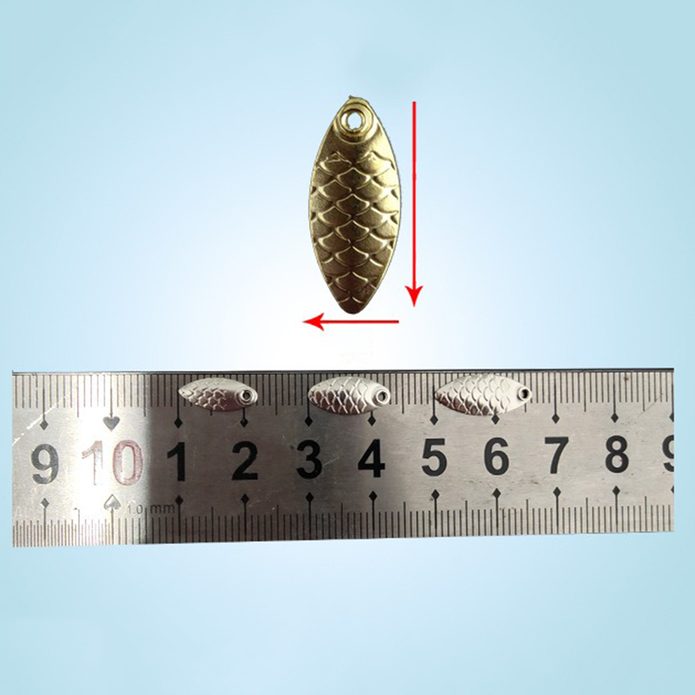 Hoja de señuelo de pesca de Metal 20 piezas, surtido de anillos giratorios de pescado de escamas doradas y plateadas, cuchara de pesca artesanal, accesorio de herramienta de aparejos de cebo