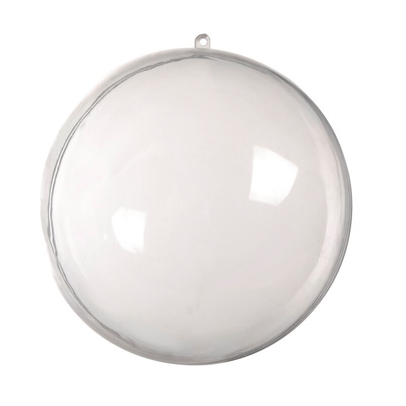 1pc bryllup jul tress hængende dekorationer bold gennemsigtig åben plast klar ornament børn diy festartikler 8cm: Default Title