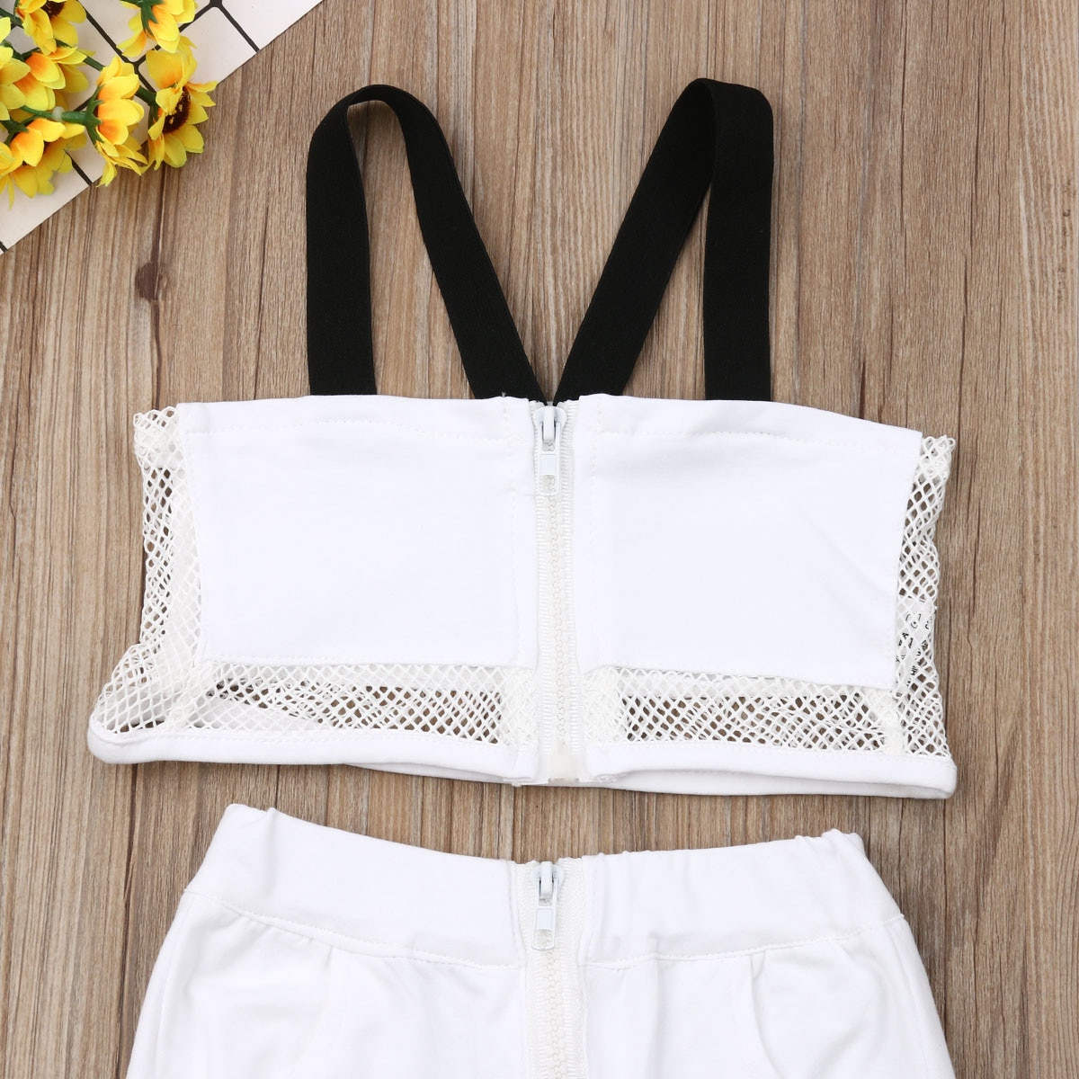 Girl Clothes Newborn Baby Girl Kid Mesh Sling Tops Shorts Trousers Pants Summer Sport Style Clothes Set 1-4Y