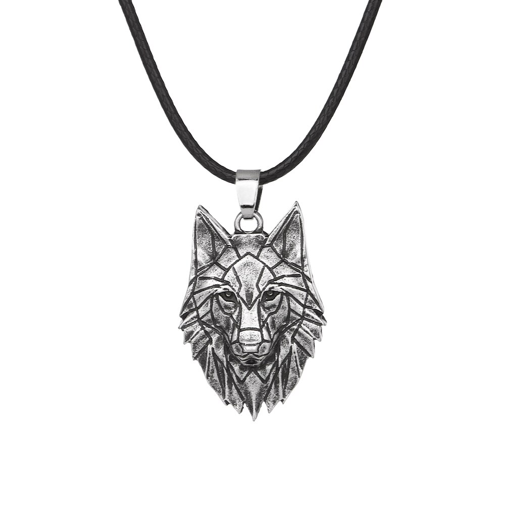 SanLan 1pcs Geometrische origami wolf ketting wild dier ketting