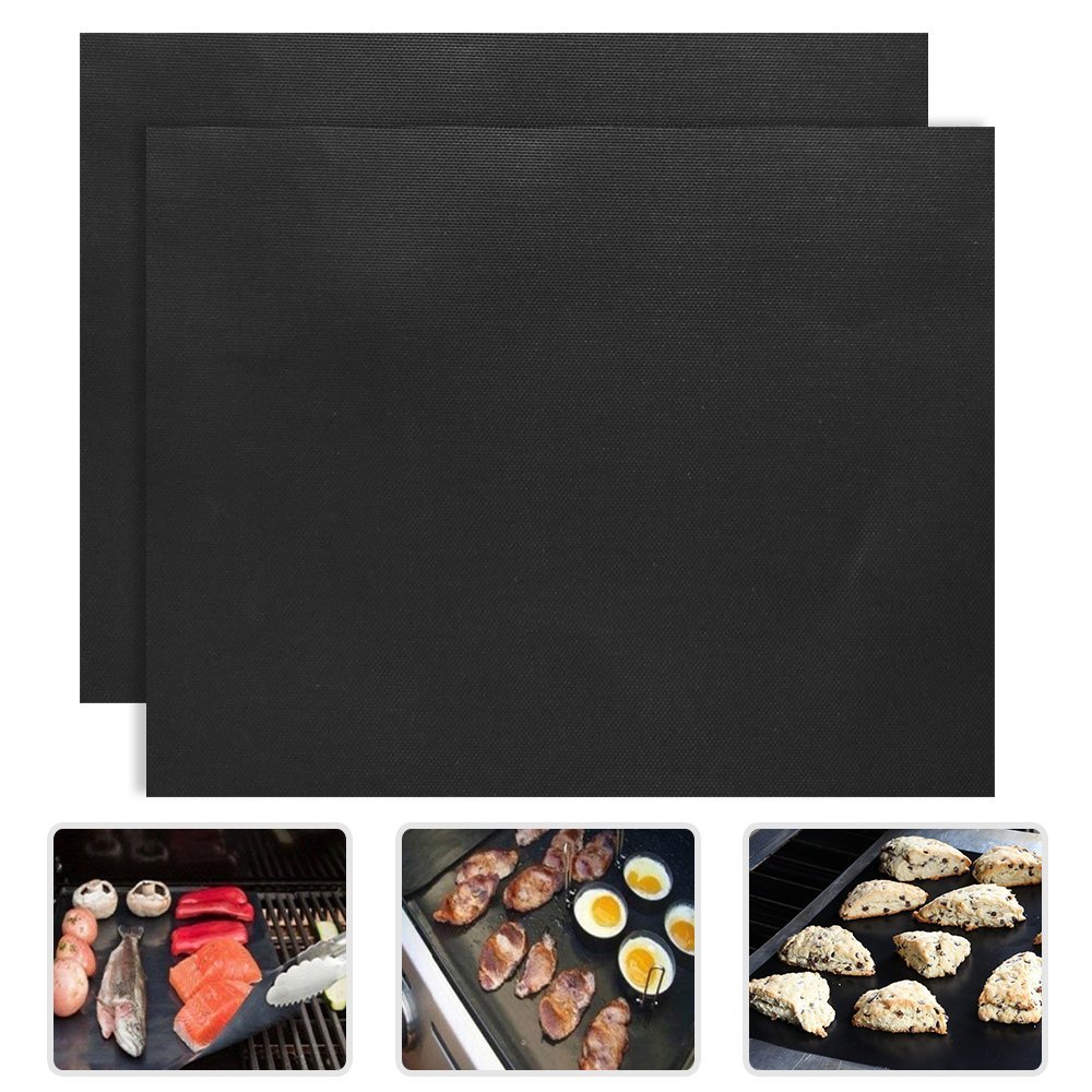 2 teile/los 0,2mm Dicke ptfe Grill matt 33*40 cm nicht-Stock Wiederverwendbare BBQ-Grill Matten blatt Grill Folie BBQ Liner