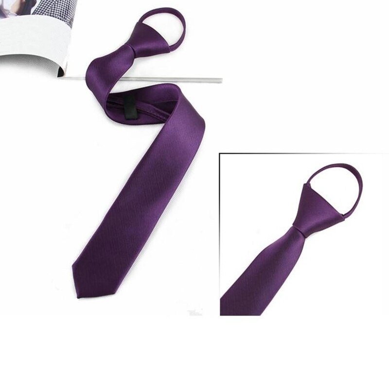 Men's Zip Tie Slim Fit Narrow Lazy Tie Zipper Necktie Korean Neckwear Wedding Party Anniversary Office Necktie Blue Ties: 03