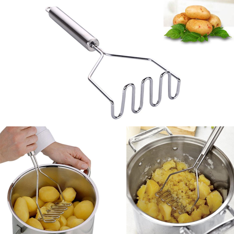 Triturador de batata manual de aço inoxidável, frutas, vegetais, pressão, máquina de lama, cozinha, triturador de alimentos para crianças, aparelho complementar