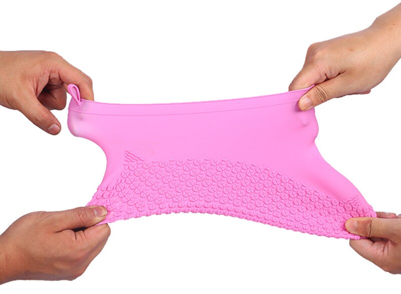 Bottes en silicone de pluie de bottes en caoutchouc imperméables chaussures antidérapantes résistantes à l'usure de l'eau couvrent les jours de pluie pour les hommes et les femmes