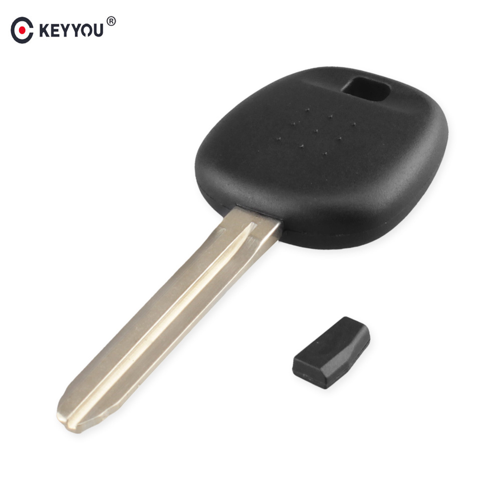 KEYYOU Transponder key for Toyota Replacement Remote Control Car Key Shell Case Fob With 4D67 Chip Uncut TOY43 Blade