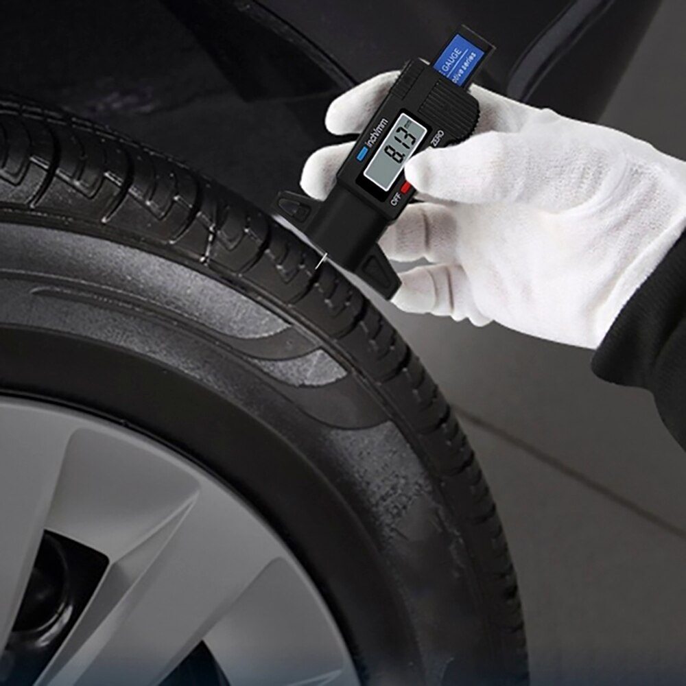 Probador de neumáticos para coche pastillas de zapata de frenos, medidor Digital de profundidad de neumáticos, Monitor de banda de rodadura, medición de presión de neumáticos