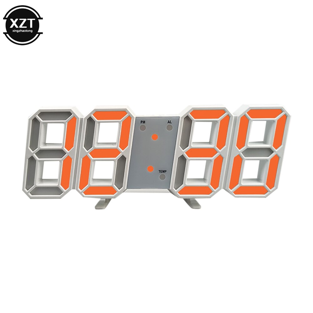 1Pcs LED Digital Alarm Clocks Wall Clocks Hanging Watch Snooze Table Clocks Calendar Thermometer Electronic Clock Digital Clocks