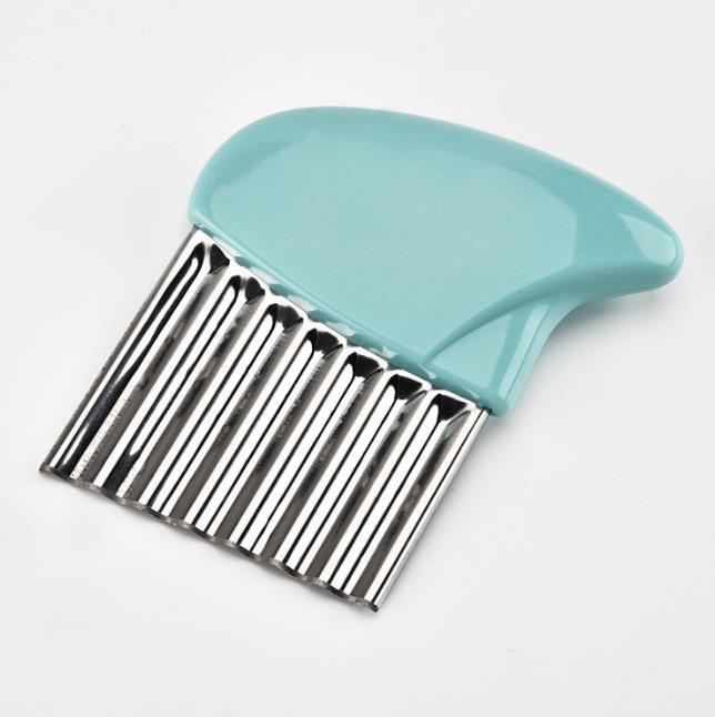 Coupe-frites ondulé en acier inoxydable, outils de cuisine pour légumes: C