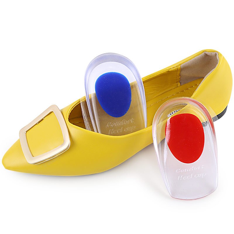 Gel Silikon Weiche Ferse Pad Halbe Einlegesohle Ferse Tasse Fixiert Sohle Dämpfung Und Komfortable Dünne Stil Schuhe Fuß Pad