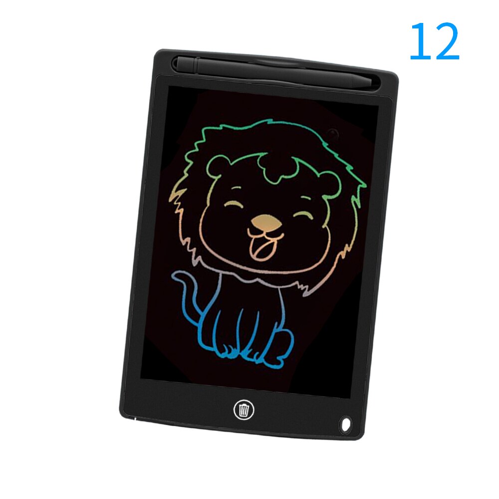 TISHRIC Digital Drawing Tablet KIds Lcd Writing Tablet Graphics Tablet Handwriting Pads Electronic Ultra-thin Graphic Board: 12 Inch Black