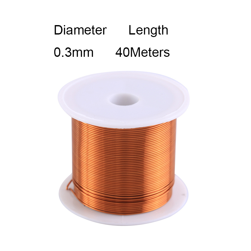 1 coils copper wire 0.04-0.31mm cable copper wire electromagnetic wire enameled copper winding wire copper paint wire10-100meter: Orange