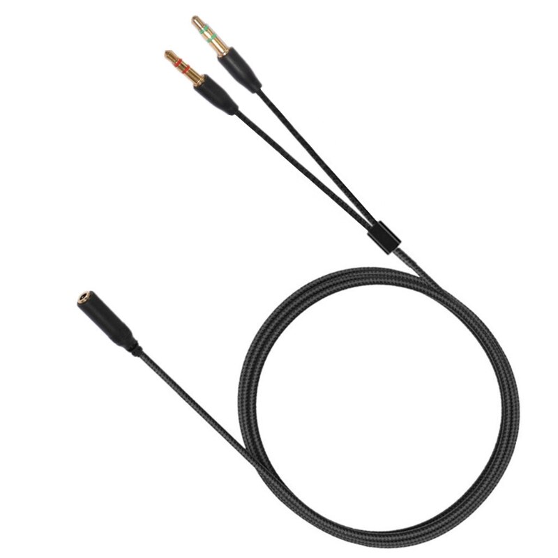 For -Razer Earphone Audio Cable Headphone Adapter Splitter Headset Microphone For -Razer Electra/Kraken PRO 7.1 V2/Hamme