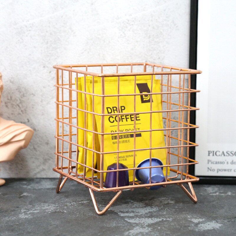 Soporte para cápsulas de café, cesto de hierro de almacenaje para cápsulas Nespresso, Pods Gusto Dolce Office Cafe, organizador de cocina, estante de almacenamiento