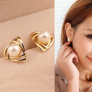 Koreaanse luxe clipoorbellen met imitatieparels, schattige retrooorbellen met oorclips voor dames, feest, bruiloft