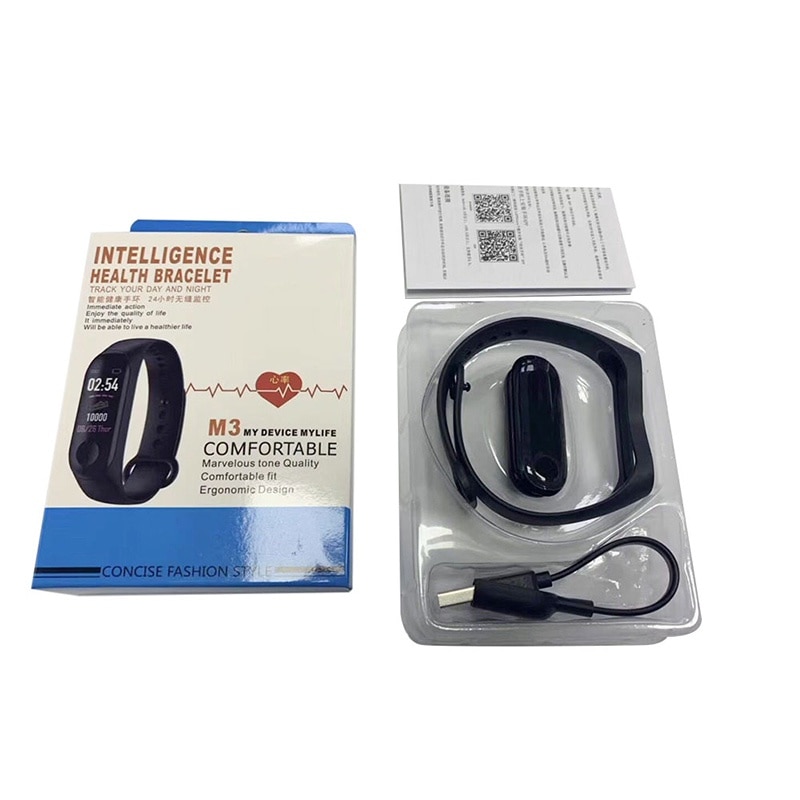 M3 inteligentny zegarek inteligentna opaska pulsometr monitor ciśnienia krwi opaska monitorująca aktywność fizyczną sport zegarek inteligentna bransoletka inteligentna opaska na rękę