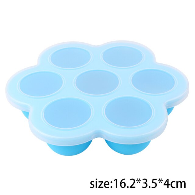 Multifuncional segurança silicone bebê infantil flor treliça alimentos frutas leite recipiente de armazenamento freezer bandeja copo bolo molde: 1
