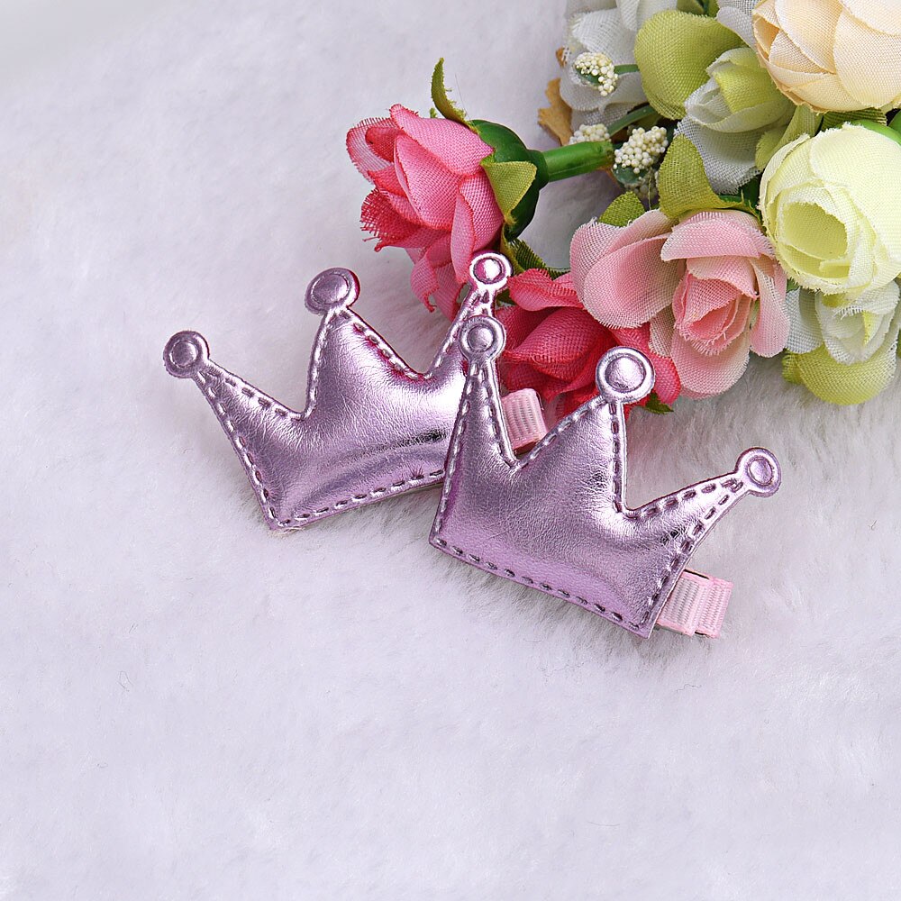 2pcs Hair Clips Girls Christmas Party Princess Leather Hair Style Buckle Baby Hair Accessories Шапка Детская diadema bebe
