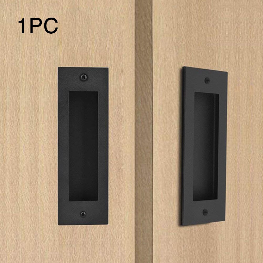 Sliding Barn Easy Install Embedded Square Hardware Frosted Accessories Rustproof Gate Home Matte Closet Door Handle Flush Pull