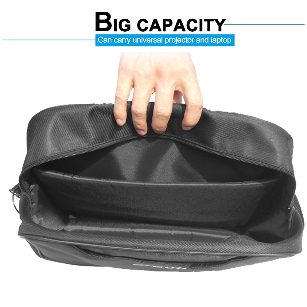 Bolso para proyector de tela portátil, bolsa de almacenamiento duradera de tela, multifunción, color negro, para proyectar películas, cine en casa