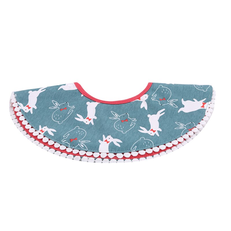 Baby Slabbertjes - 28cm Diameter - Cartoon Patroon - Katoen - Unisex Voedingsschort: Groente