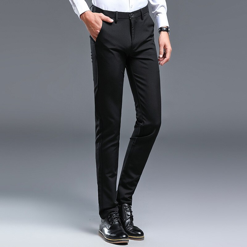 Trajes de negocios para Hombre, pantalones nuevos para Hombre, Formal, ajustado, pantalones de Vestir, pantalones de Hombre, pantalón de oficina Hombre, pantalones de traje Social