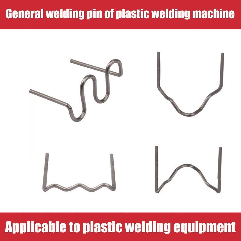 Agrafes ondulées prédécoupées Standard pour réparation plastique de voiture, réparations de pare-chocs, soudage à la Machine, agrafeuse à , accessoires de soudage, 100 pièces