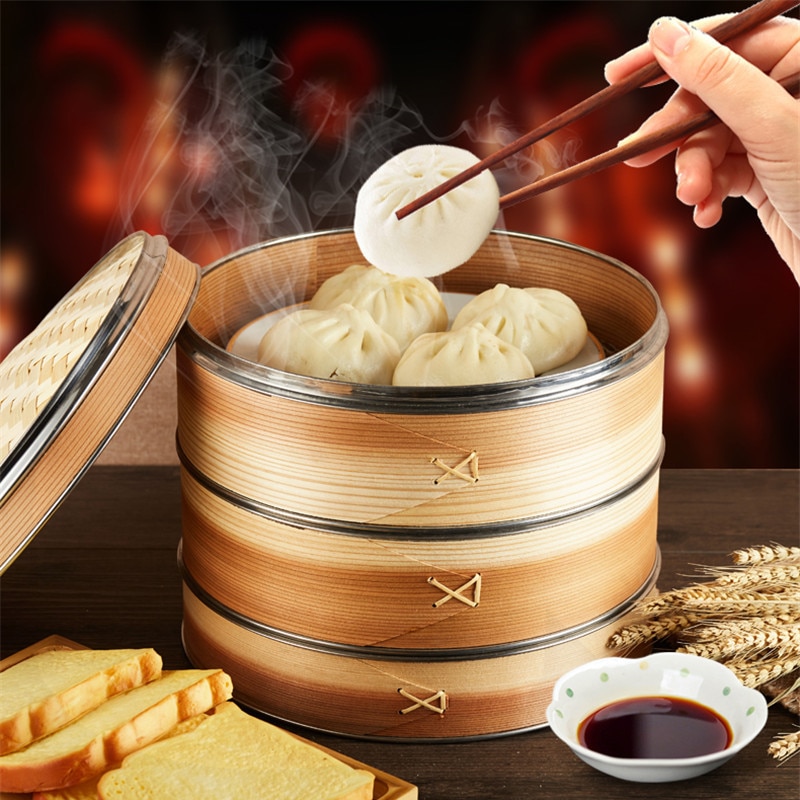 Gotowanie bambusowe naczynie parowe ryby ryż przekąska kosz naczynia kuchenne ryby ryż Dim Sum kosz ryż kuchenka do gotowania makaronu jedzenie gotowane na parze nadziewane