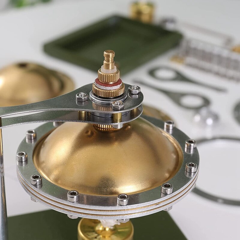 Modello di motore del motore Stirling ad aria calda, giocattolo di esperimento scientifico del motore del disco volante a vapore non assemblato fai-da-te