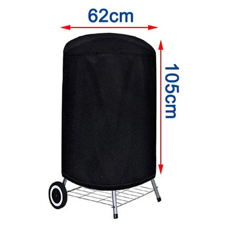210D Outdoor Round Barbecue Cover Weber Heavy Duty Grill Cover Fire Pit Stove Waterproof Cover Gas Charcoal Electric BBQ Cover: grey