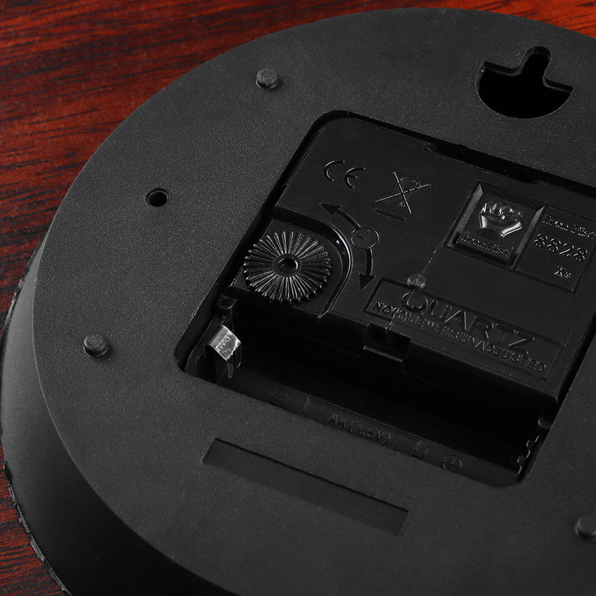 Relojes de pared grande Vintage de 40cm, reloj de pared de madera, gran arte, números romanos redondos, decoración para el jardín del hogar al aire libre (batería no incluida)