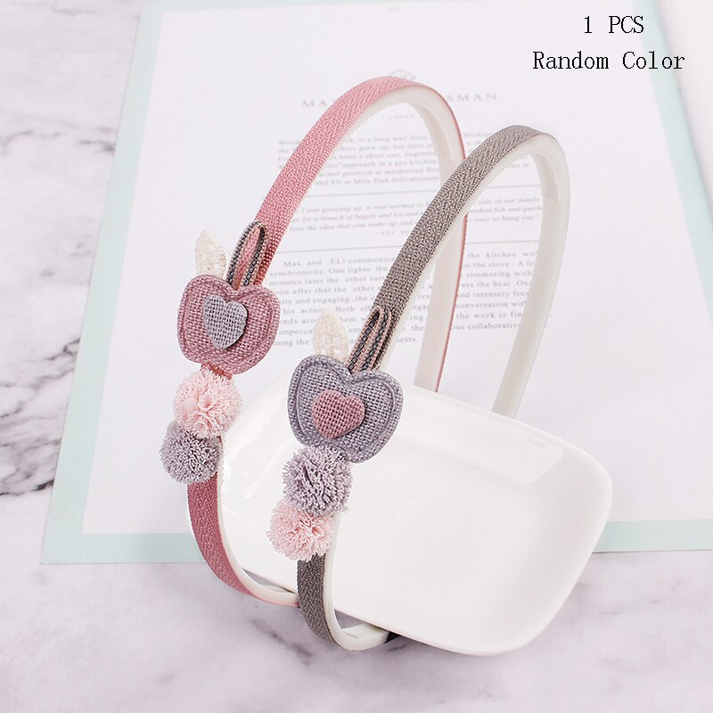 Child Bowtie Cute Hairband Girl Kids headband 1pcs Pink headwear Cartoon Lace hair accessories Hair Hoop: 7