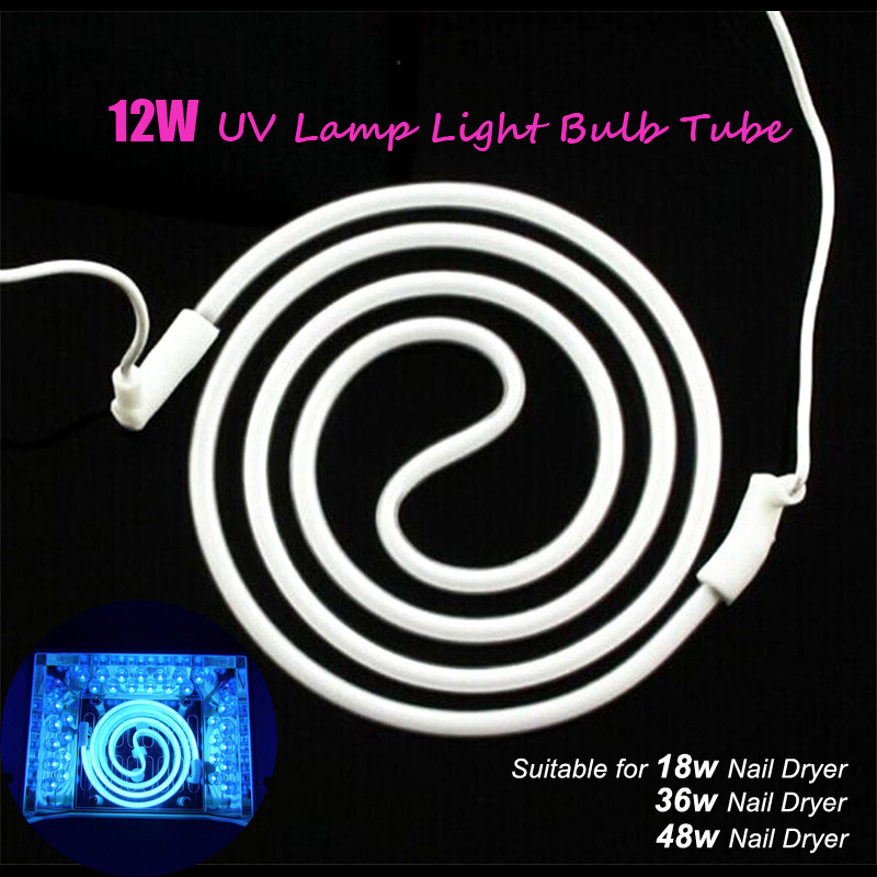 12W CCFL LED UV Spiral Tube for Led Nail Lamp Replacement Bulb for UV Gel Machine Nail Dryer