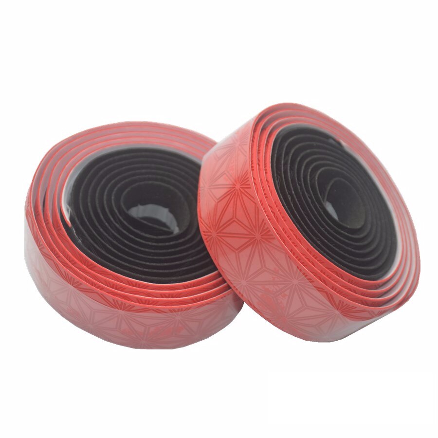 Road Bike Handlebar Tapes Bicycle Bar Tape Wrapping Belt Anti-Slip Cycling Handle Grips Wraps Dead Fly Bicycle Strap: Black Red