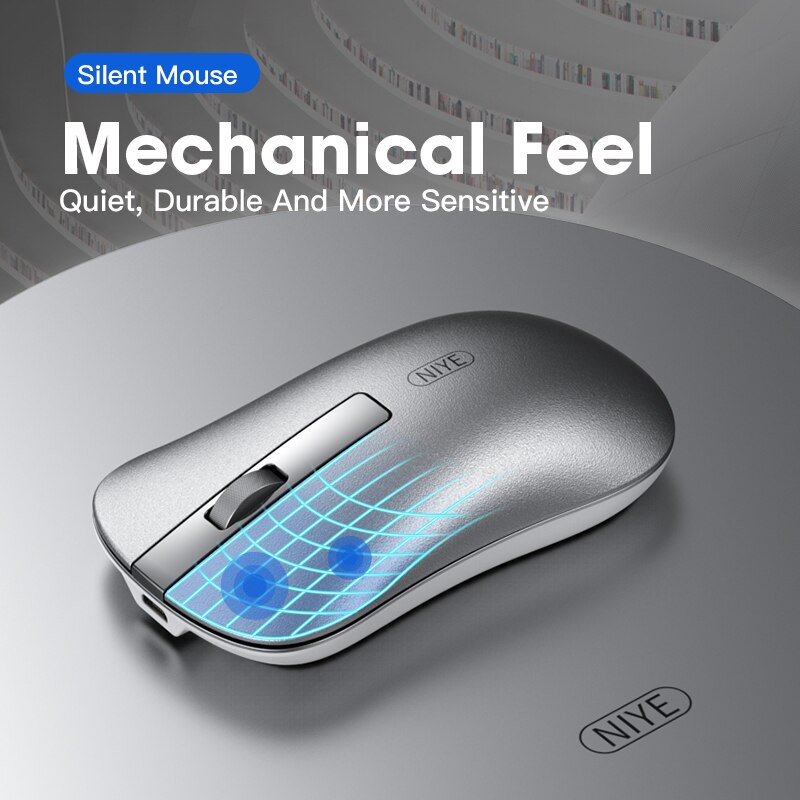 Rechargeable Mouse Wireless Mouse Bluetooth Computer Mouse Silent PC Ergonomic Mice USB Optical Mause Rechargable for Laptop
