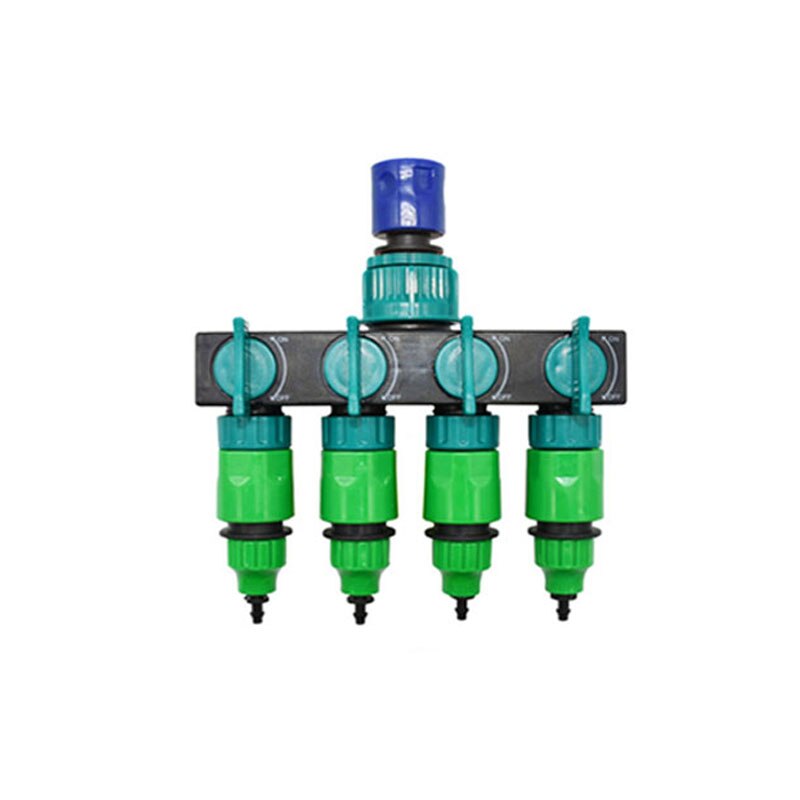 1/4 3/8" Garden Tap water pipe 4 way splitter Hose Splitter 4/7 or 8/11 Hose Fittings Pipe Connector Irrigation 1Set: B